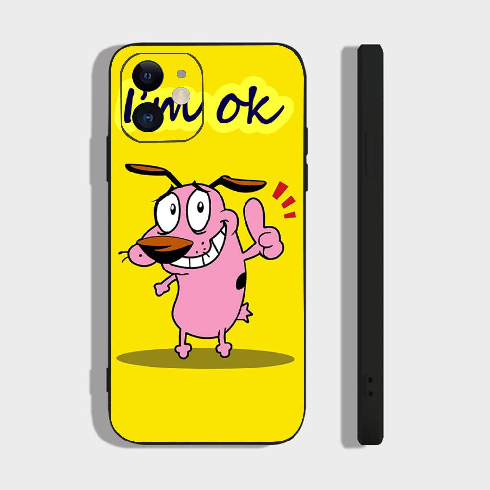 C- Court The C- Cowly Dog Phone Case For IPhone 17 Air 16 15 14 13 Pro Max 11 12 Black Silicone Cover