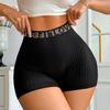 High Waist Seamless Ribbed Shorts for Women Stretchy Soft Knit Fabric Bodycon Yoga Workout Bottoms