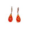 1 Pair Trendy Colorful Flower Water Drop Dangle Earrings Women Wedding Fine Jewelry Gold Color Eardrop