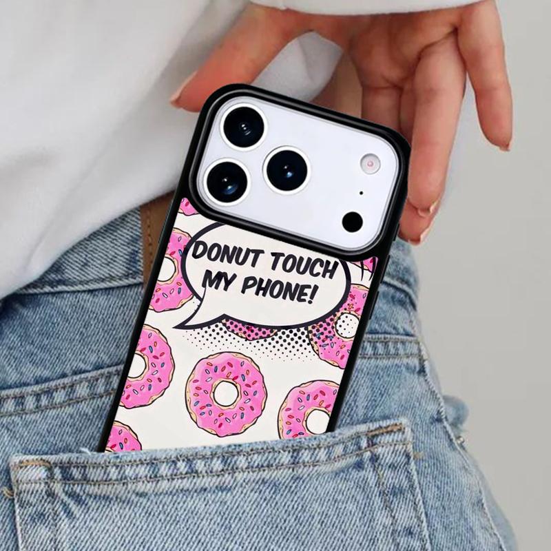 Don't Touch My Phone Fun Funny Phone Case for iPhone 16e 15 14 13 12 17 Pro Max Plus Air 17pro Cover Coque