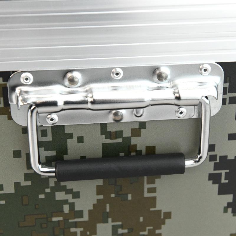 Custom Aluminum Camouflage Trolley Case with Wheels, Shockproof Aviation and Outdoor Equipment Protection
