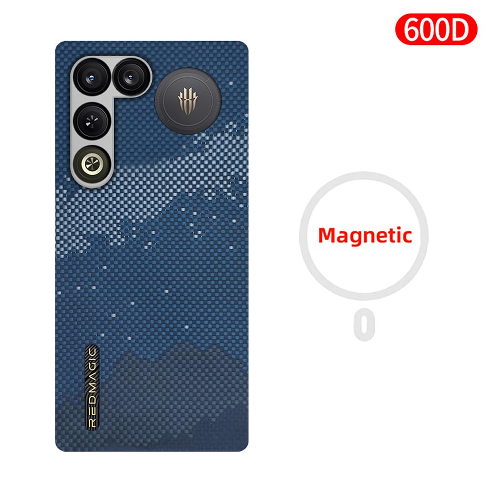 For Red Magic 11 Air/11 Pro/11 Pro+ Carbon Case 600d Kevlar Aramid Fiber Fabric Ultra Thin Hard Cover Magnetic balckSlimlightred