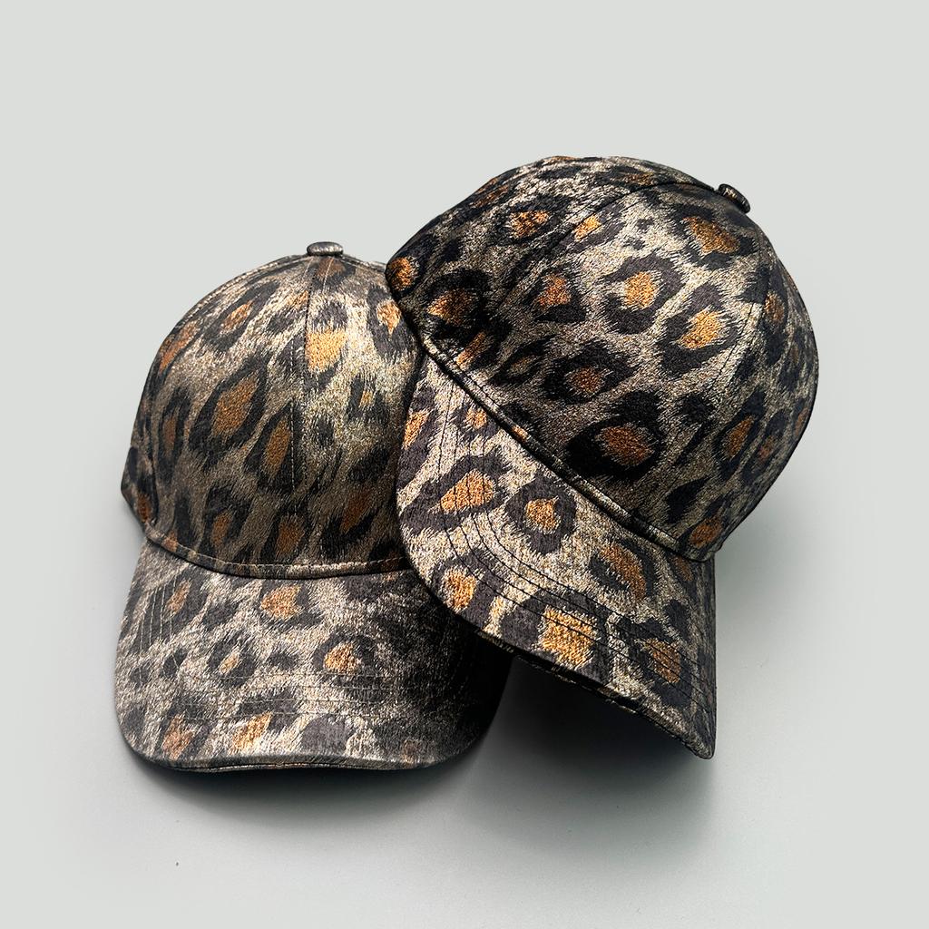 Retro Personalized Leopard Print Baseball Cap Men'S And Women'S Hard Top Sunshade Print Street Cross-Border Cap