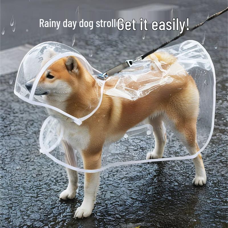 

Transparent Waterproof Pet Rain Cape