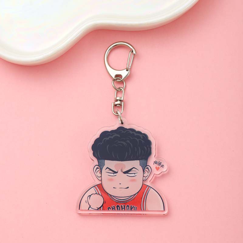 1/14Pcs Anime Figures Slam Dunk Acrylic Car Keychain Cute Backpack Pendant Funny Bag Charms Accessories Decoration Holiday Gifts