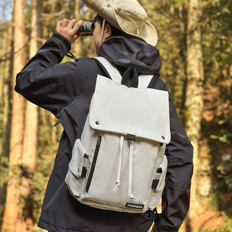 Men Women Backpack Student Large Capacity Schoolbag Travel Computer Bag
