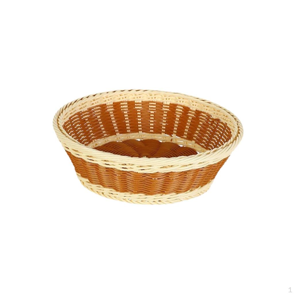 Coș pentru servirea alimentelor imitație ratan, picnic pentru pâine de masă, depozitare țesute