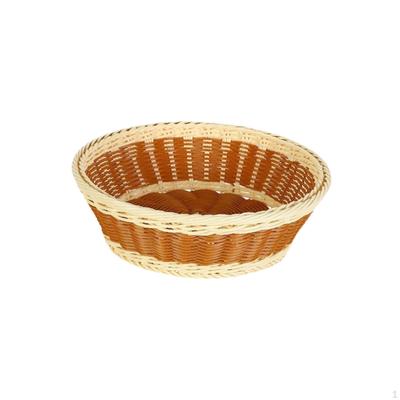 Cesto da portata per alimenti in rattan sintetico, da tavolo per pane, picnic, contenitore intrecciato