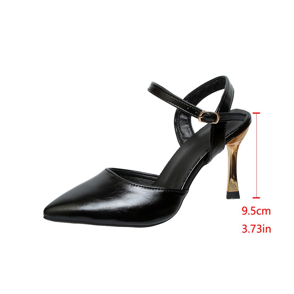 Fashion 2025 New Summer Trend Stiletto Sandals Women Fashion Pointy Shallow Mouth One Line Buckle Non-slip Wear-resistant High Heels