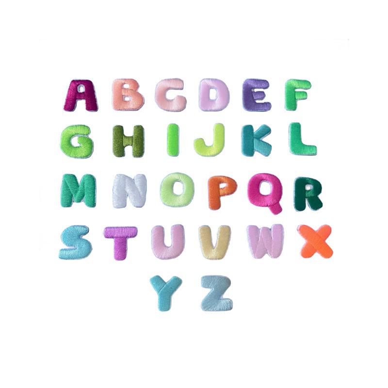 Colorful Small Letter Embroidery Patch for Clothing and Accessories