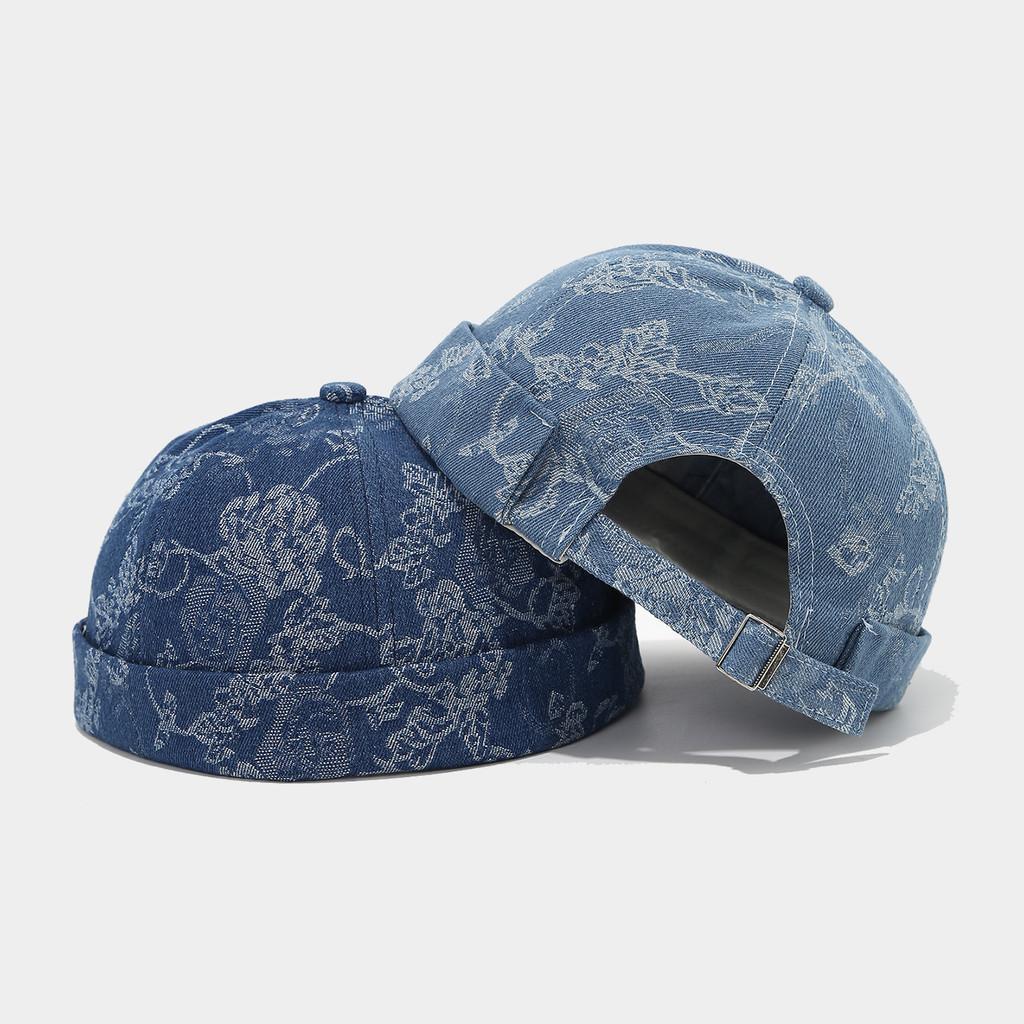 Port Style Denim Cap With Adjustable Fit For Casual Streetwear In All Seasons
