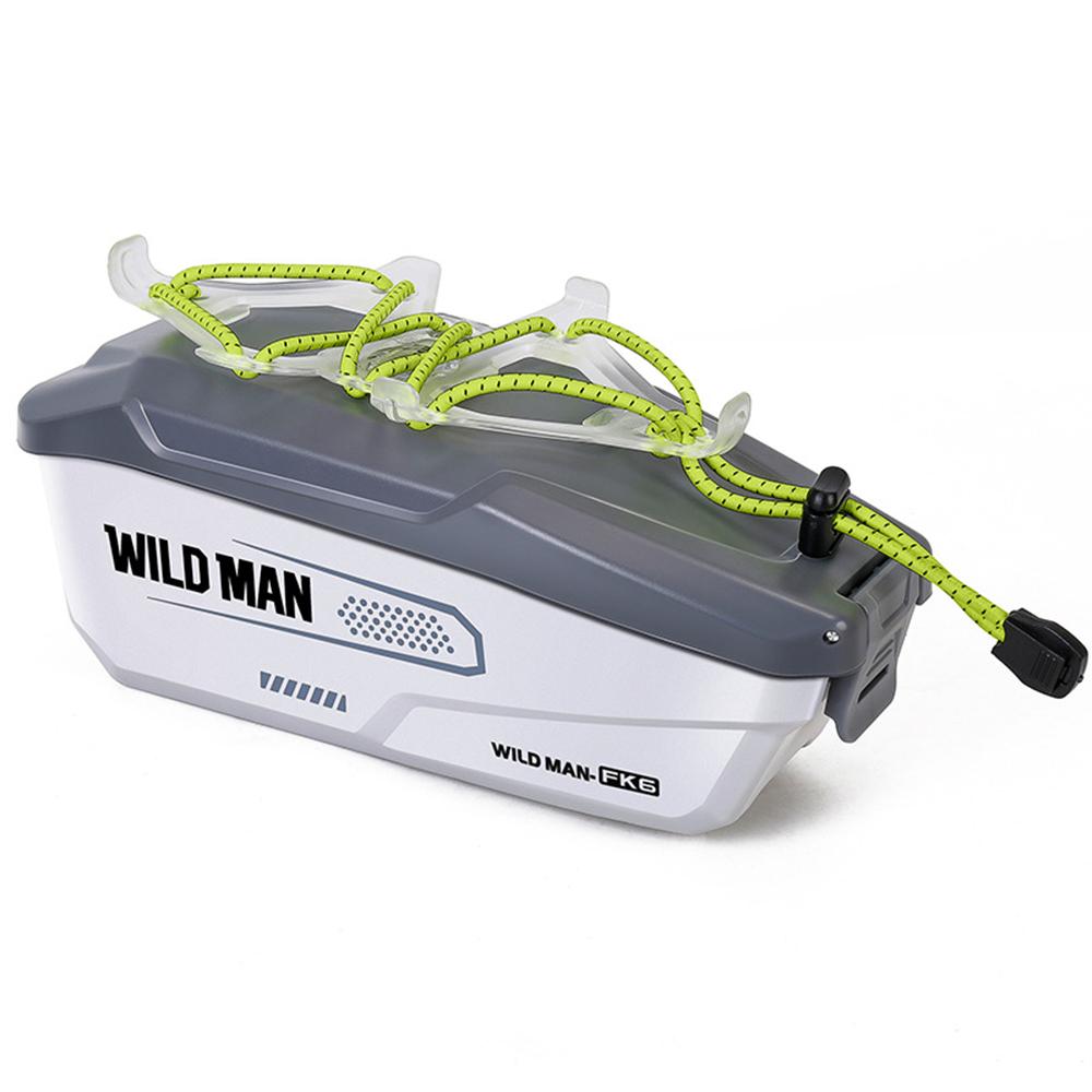 

WILD MAN FK6 1L Bike Frame Bag Quick Release PC Shell Front Tube Bag with Elastic Strap Phone Holder Light Grey