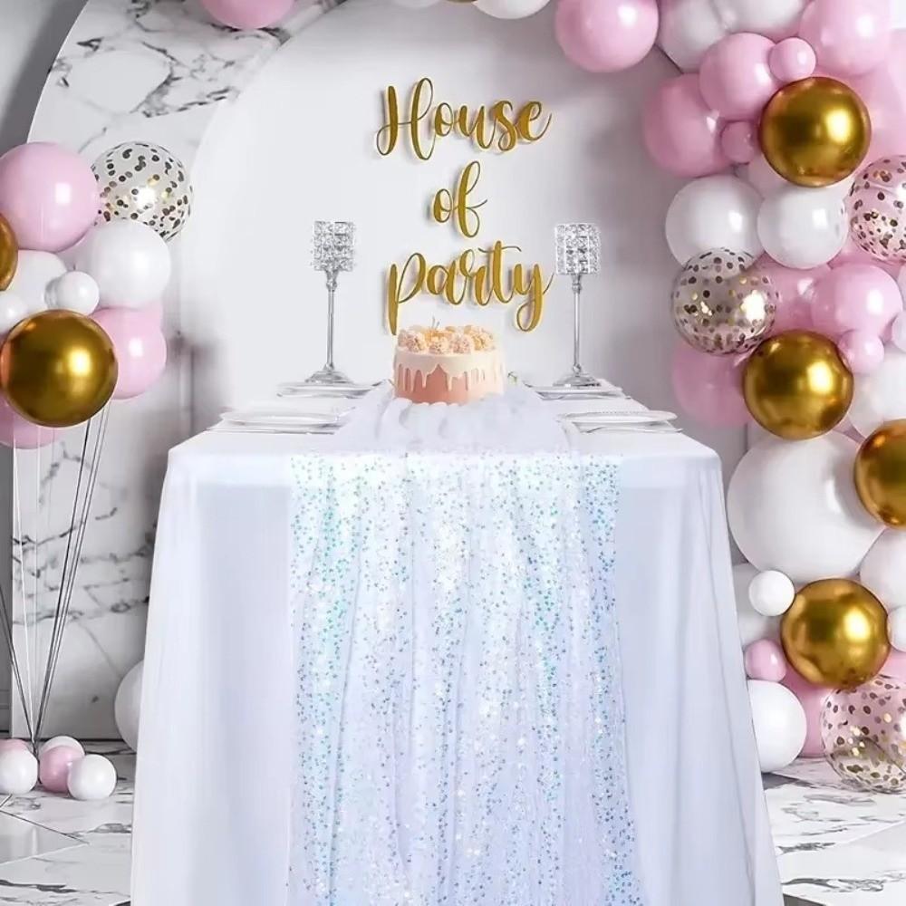 Sequin Fabric Glitter Table Runner Decorative Table Runner Party Tablecloth Wedding Party