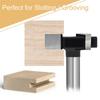 3-Blade Wood Planer Bit Wood Router Cnc Spoilboard Surface Router 1/4" Shank 1" Cutting Diameter Router
