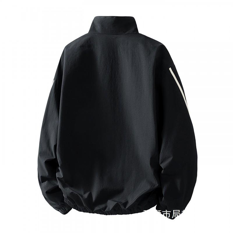 Mens Oversized Windproof Casual Jacket 2026 Fall Plus Size Loose Fit Outerwear Tall Guys