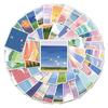 50 Scenery Oil Painting Graffiti Stickers for Children's DIY Diary, Skateboard, Phone Case, and Suitcase.