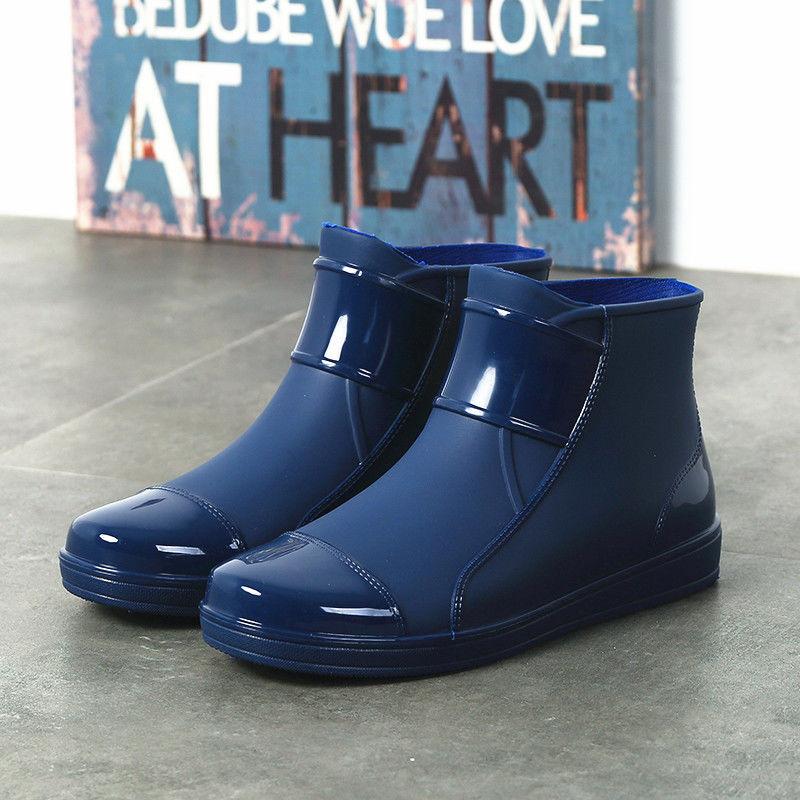 

Сапоги из резины для мужчин, водонепроницаемые, нескользящие, цветные, унисекс, ботильоны, легкие, водонепроницаемые, высокого класса 44 синий