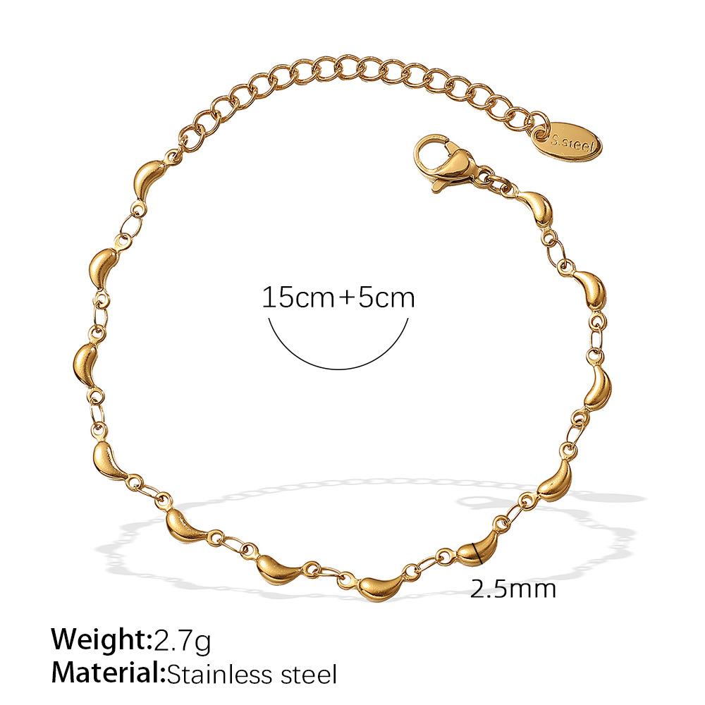 Популярное маленькое банановое shape ins wind ожерелье титановая сталь покрытие 18 карат золотом персонализированный тренд браслет