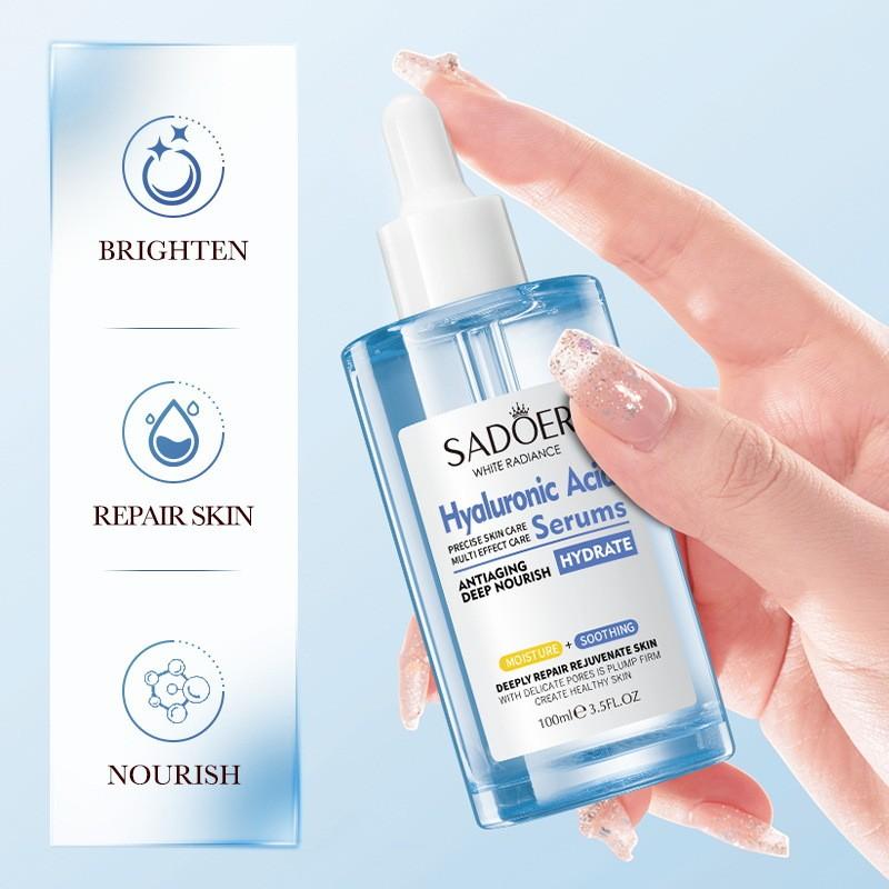 Sadoer Hyaluronic Acid Essence 100ml Ultra Hydrating And Pore Minimizing Serum For All Skin Types