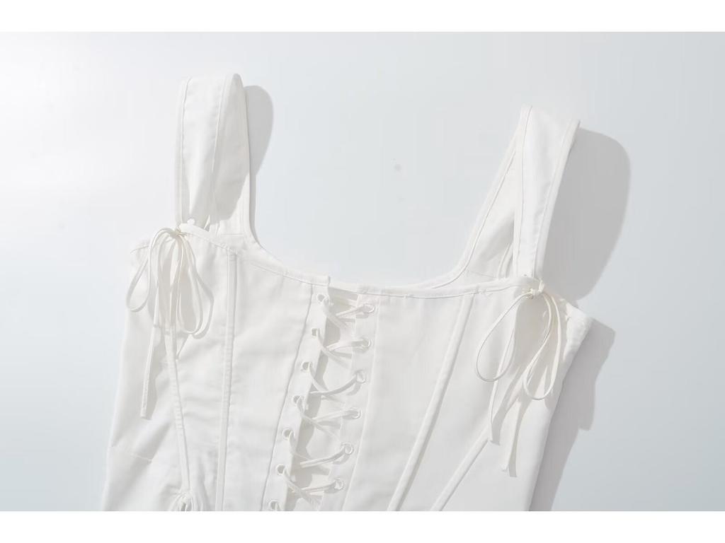 Spring 2025 Women's European & American Style Versatile Tie-Up Vest Top