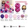58pcs Cute Gabby Dollhouse Cats Theme Balloon Children's Birthday Party Decoration Latex Foil Ball Girl Gabby's Doll Balloon Toy