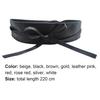 Waist Belt Firm Soft Faux Leather Self Tie Wide Waist Band for Women