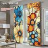 2Pcs Boho Chic Floral Curtains With Colorful Abstract Design Vintage Or Living Room Bedroom Decor Lightweight Polyester Sun