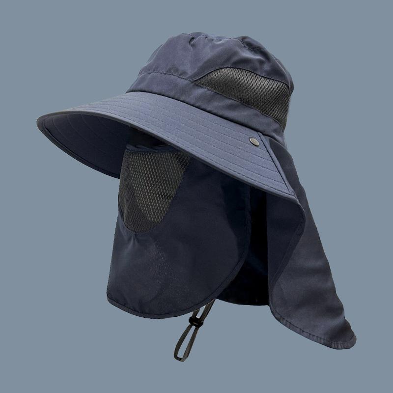 1Pieces Sun Protection Bucket Hat Neck Protector Fishing Hiking Hat Outdoor Breathable Bucket Hat Windproof Mountaineering Scarf