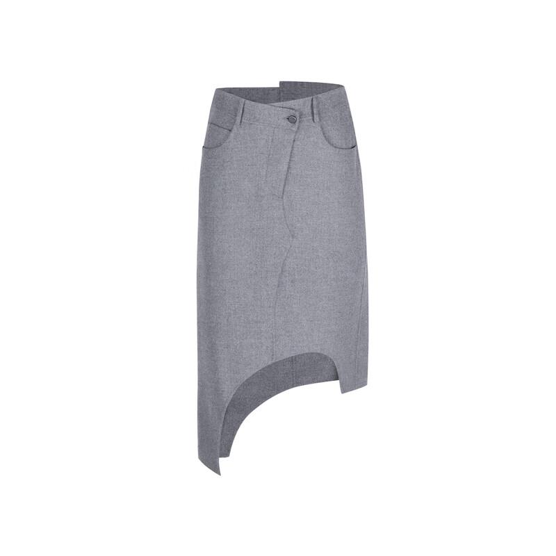 JNBY Elegant H-Line Wool Blend Skirt