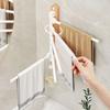 Platzsparender Handtuchhalter für Badezimmer Einfache Montage Doppelt ausziehbarer Stab Moderne Handtuchhalter für Badezimmerwand Tür