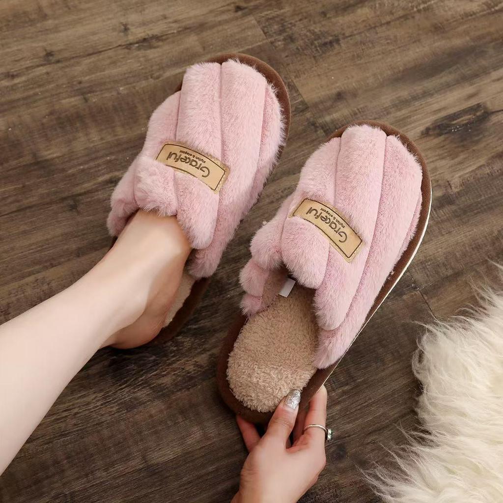 Women's Warm Plush Confinement Shoes - Autumn/Winter Thick-Soled Indoor/Outdoor Cotton Slippers