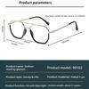 Classic Double-Bridge Square-Frame Anti-Blue Light Presbyopia Glasses Stylish Metal Ultra-Lightweight Reading Eyewear Unisex