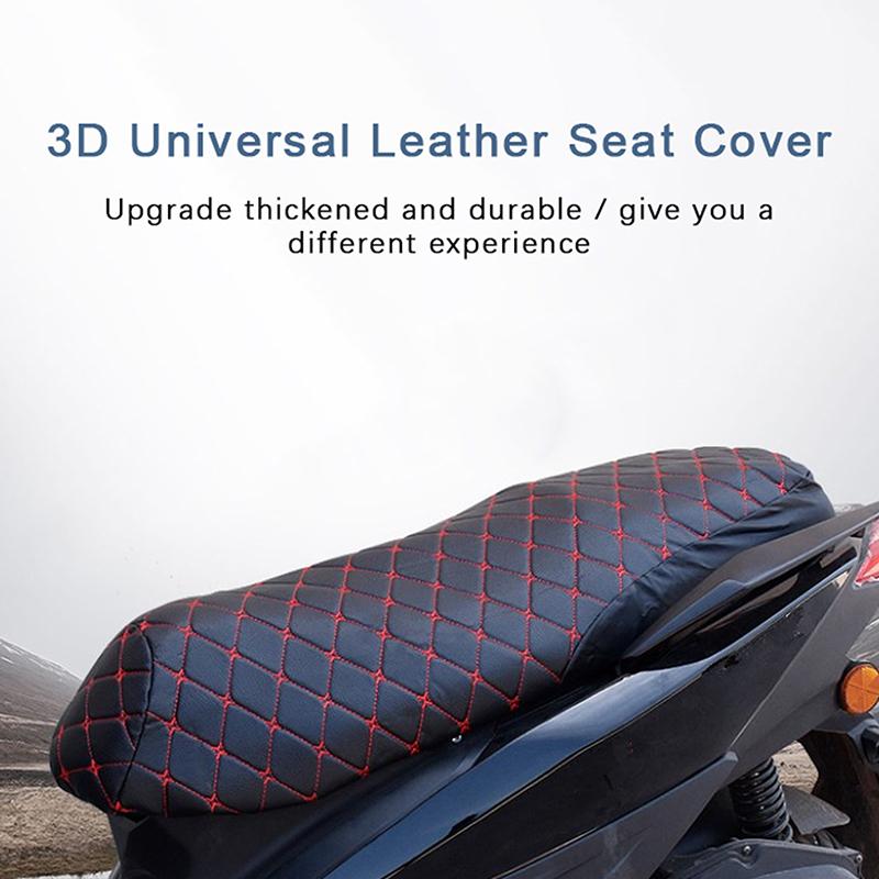 Elektrická koloběžka Motocykl Potah sedadla Odolný proti slunci a zesílený potah sedadla 3D Kožená taška na sedadlo Polštář