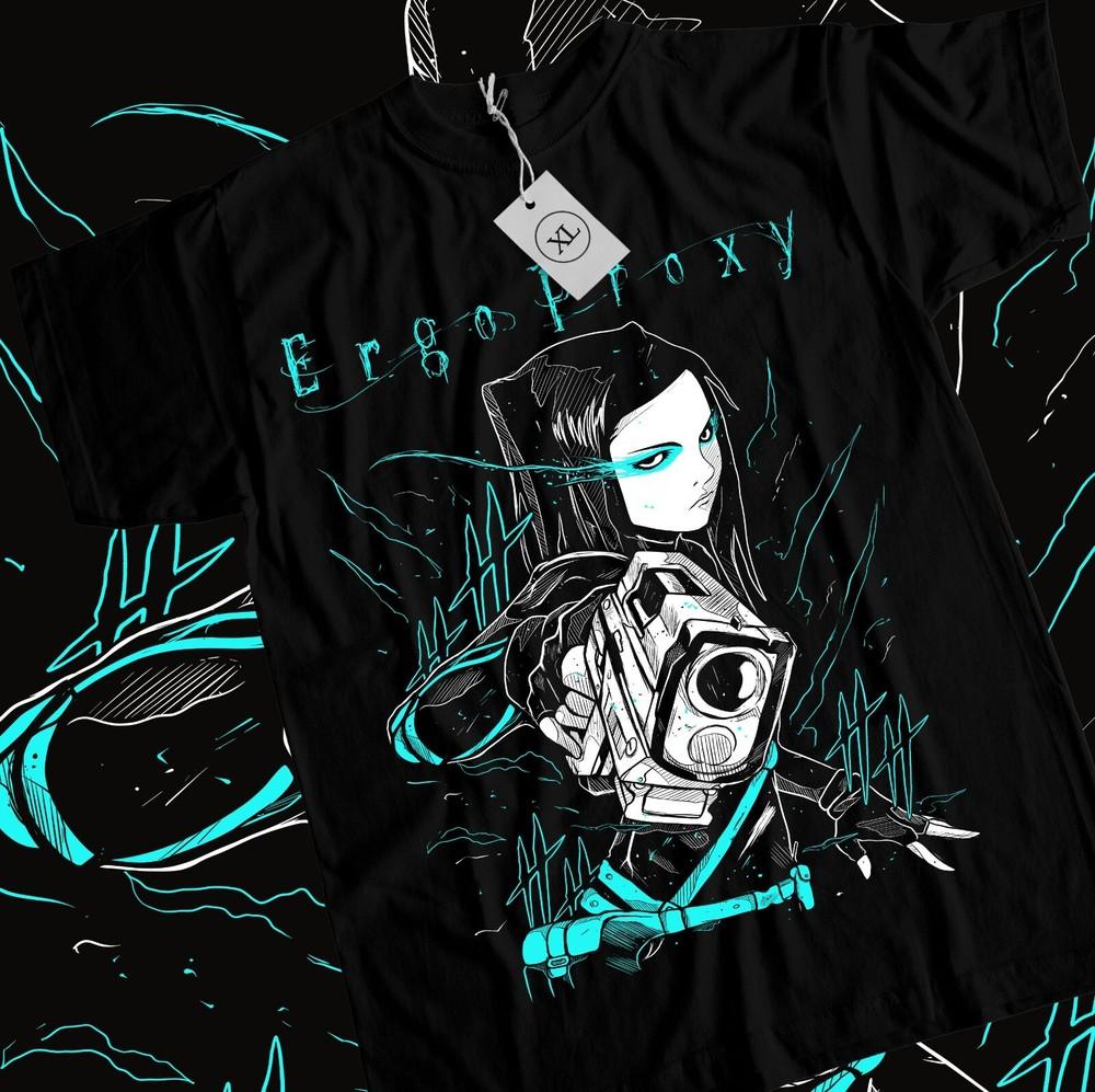 Ergo Proxy T-Shirt Re-l Mayer  Anime Manga Girl Kawaii Funny Gift Shirt All Size Unisex T-Shirt L