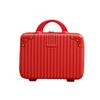 14" Red Bridal Cosmetic Suitcase - Portable Wedding Dowry Bag for Women