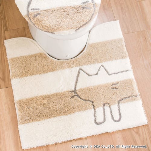 Oka (OKA) Uchineko Regular Size Litter Mat, Approx. 60 x 60 cm (White)