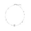 Clear Waterdrop Jewelry Artificial Crystal Glass Round Bead Necklace Tassel Earring Teardrop Beaded Bracelet for Wedding Party