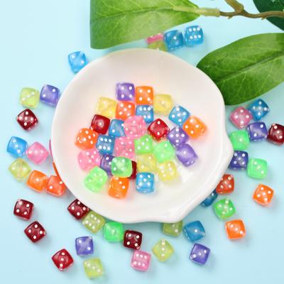 Unisex Fashion Necklace Spacer Beads Bracelet Dice Beads Acrylic Square Shape DIY 8mm 50pcs For Jewelry Making Accessories