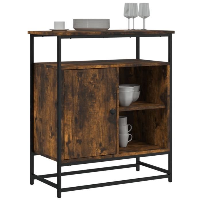 VidaXL Buffet chêne fumé 69x35x80 cm bois d'ingénierie 835546