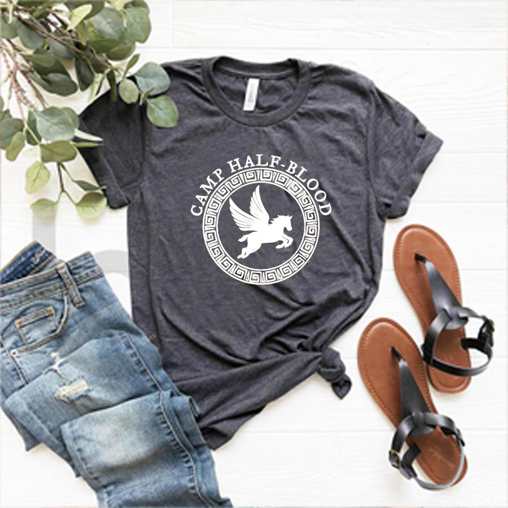 Unisex Camp Half Blood T Shirt Fall Training Camp Game Shirt Aesthetic Percy Jackson Shirts Halloween Magical Gift Harajuku Top