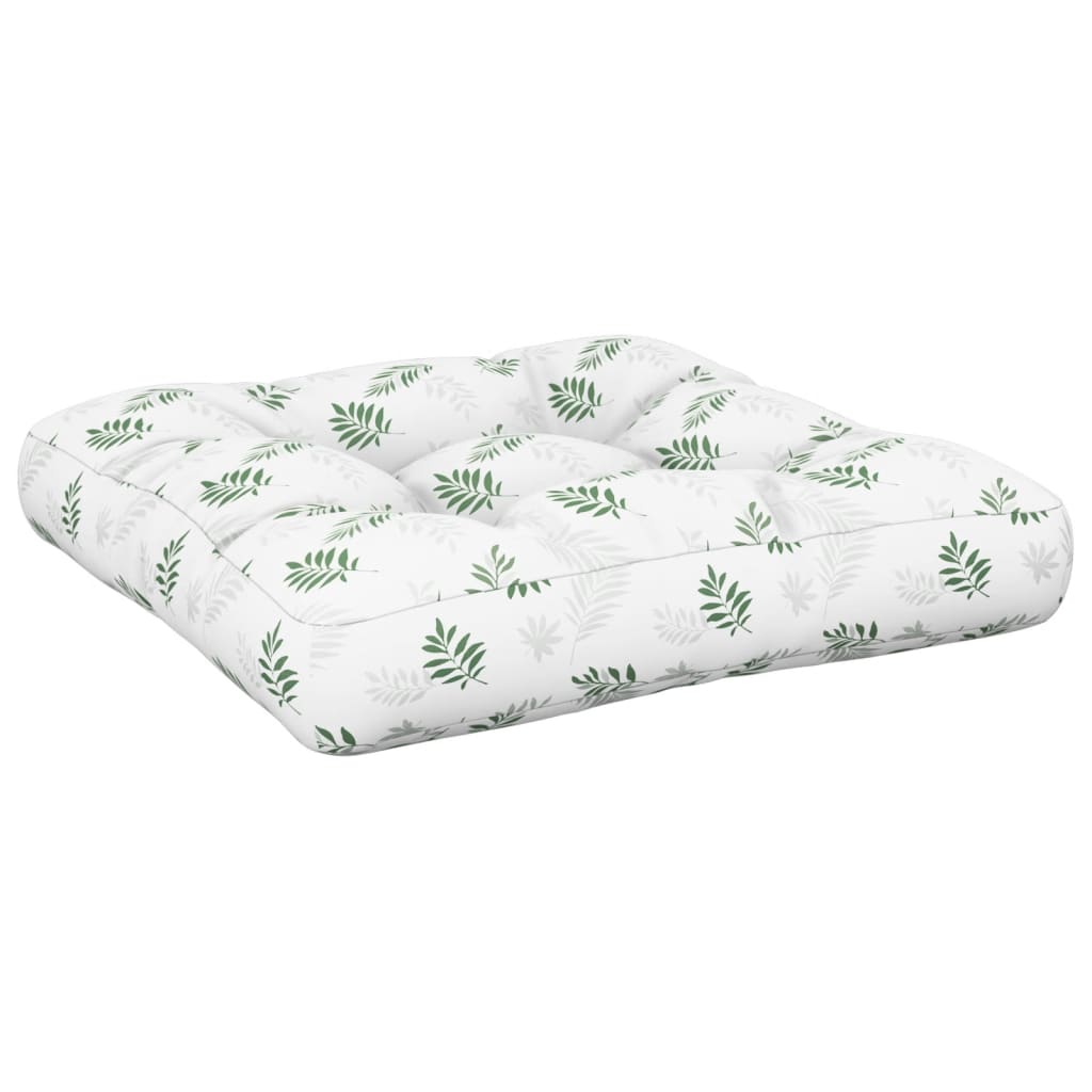 Pallet Cushion with Leaf Pattern 60 x 61.5 x 10 cm Oxford Fabric