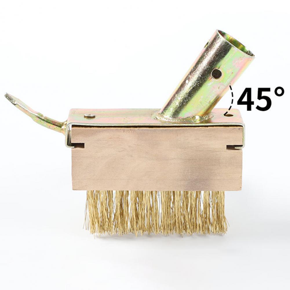 2-in-1 Weed Moss Remover Tool Crevice Weeding Brush Brass Wire Bristle Manual Crack Weeder For Block Paving Patio Stone Edging