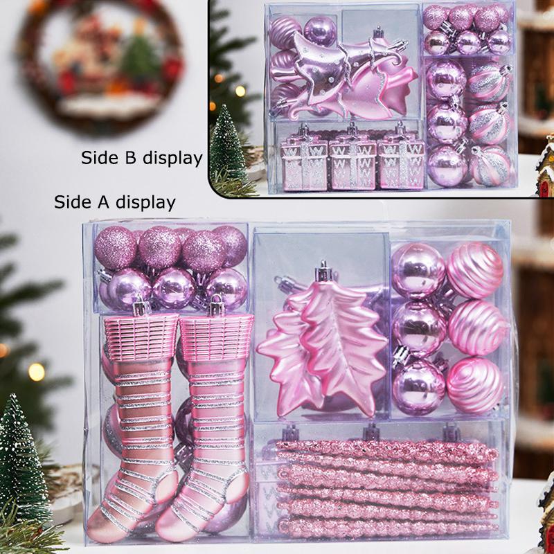 

38 шт. Различные формы Праздничный декор Подвески на елку Для украшения елки Подвесные сапожки Классические Множество вариантов розовый