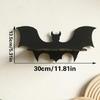 Crystal Display Bat Shape Wall Shelf Wood Floating Black Shelves for Halloween Bedroom Living Room Hanging Shelf Decors