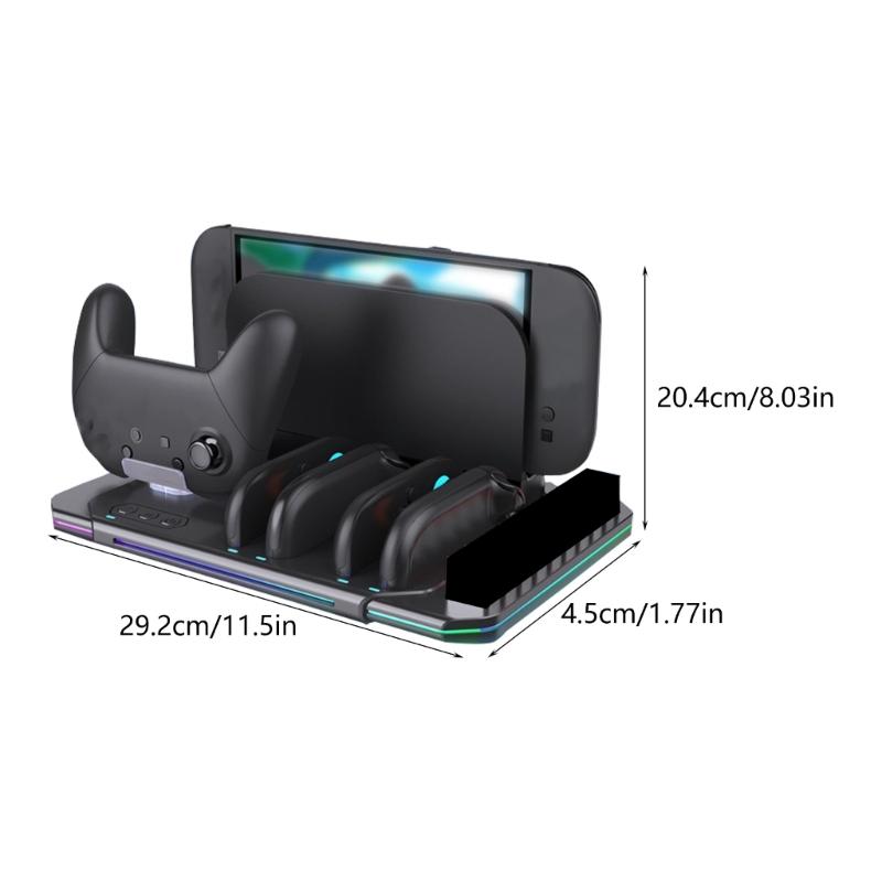 Charging Station for NS2 Controller Multifunction Charging Dock Stand Charging 5 Controller Simultaneously