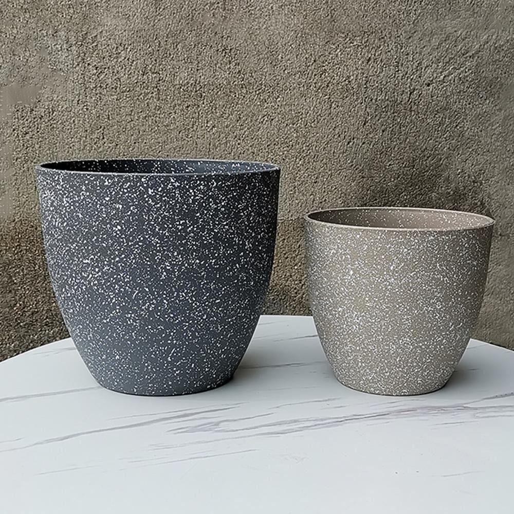 Frosted Frosted Imitation Stone Flower Pot Plastic Plant Cultivation Pot  Home Decoration