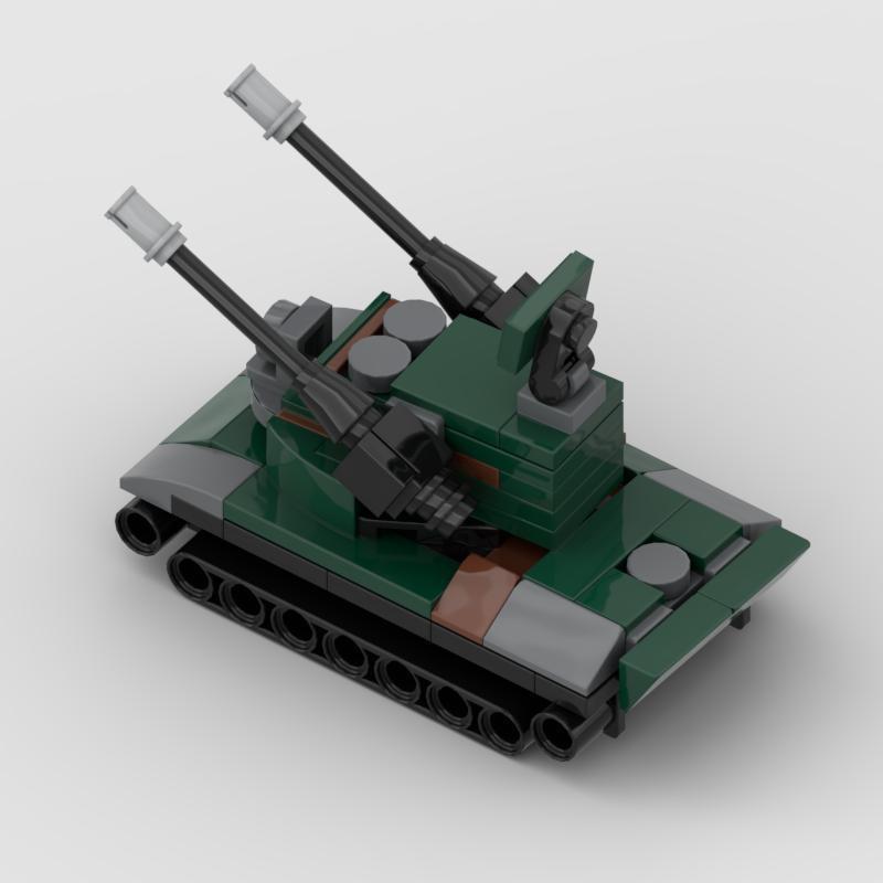 Panzermodell Luftabwehr Gepard Militärserie MOC Bausteine Kinder Lernspielzeug zum Zusammenbauen Schreibtischdekorationen