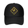 Chocobo Warning Sign Art Graphic Mesh Baseball Cap Casual Hat Outdoor  For Womens Unisex FeUnisex