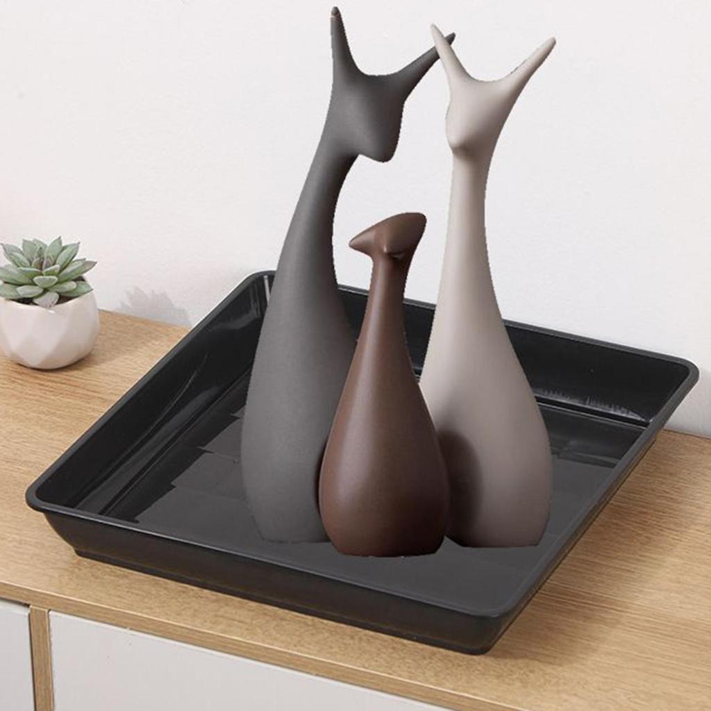 Flower Pot Saucers 2Pcs/set Square Flowerpot Water Dish Deep Plant Drainage Saucer Flower Plant Tray Base For Pots