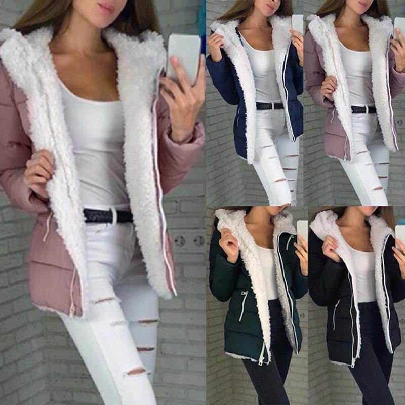 Elegante Damenmode Winter Dicke Mäntel mit langem Ärmel und warm gefüttertem Design